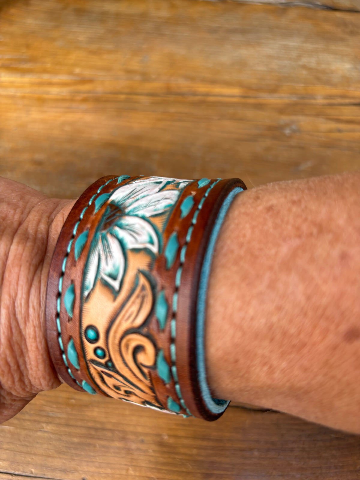 Leather cuff bracelet