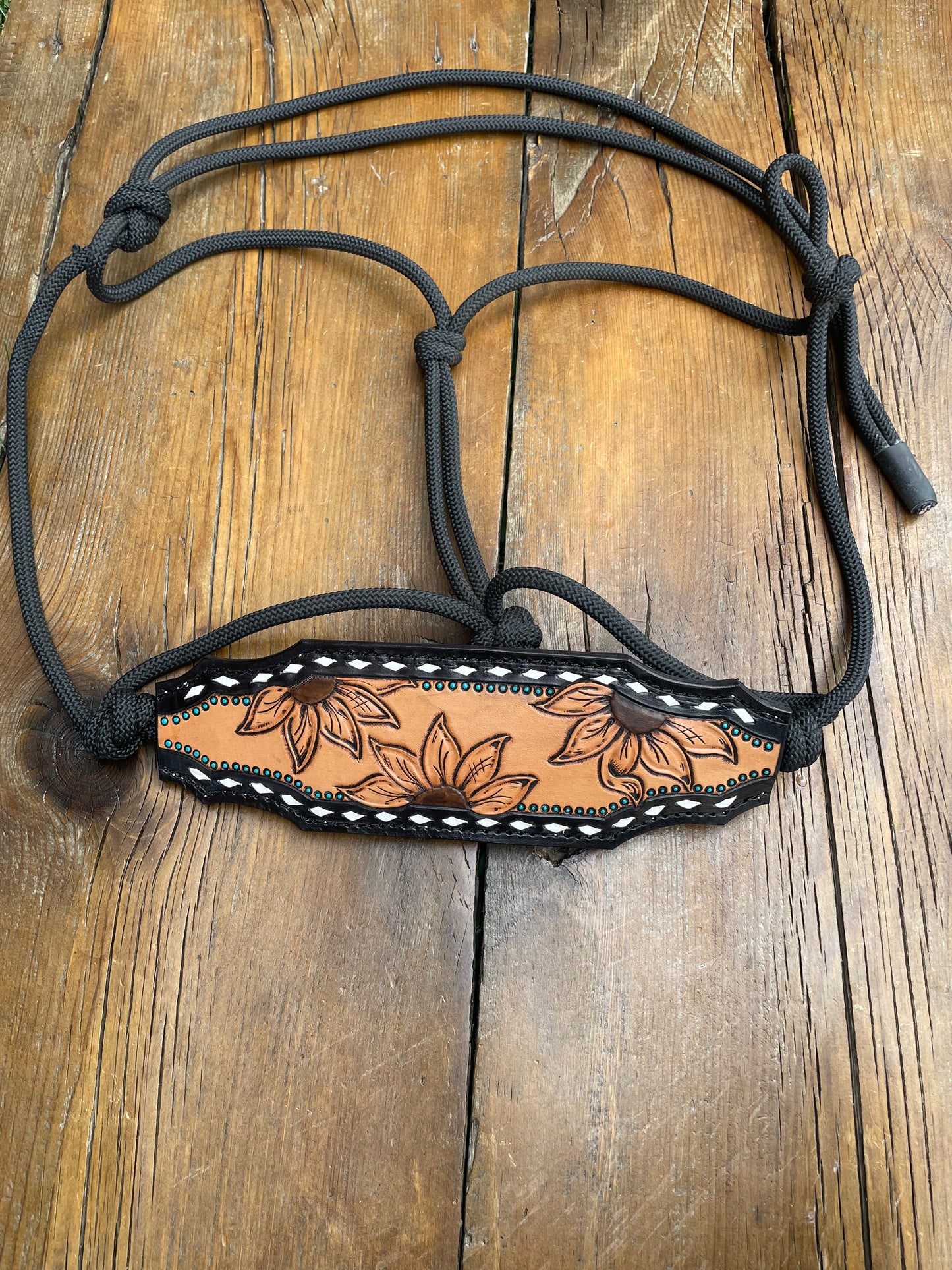 Sunflower Rope Halter - Black