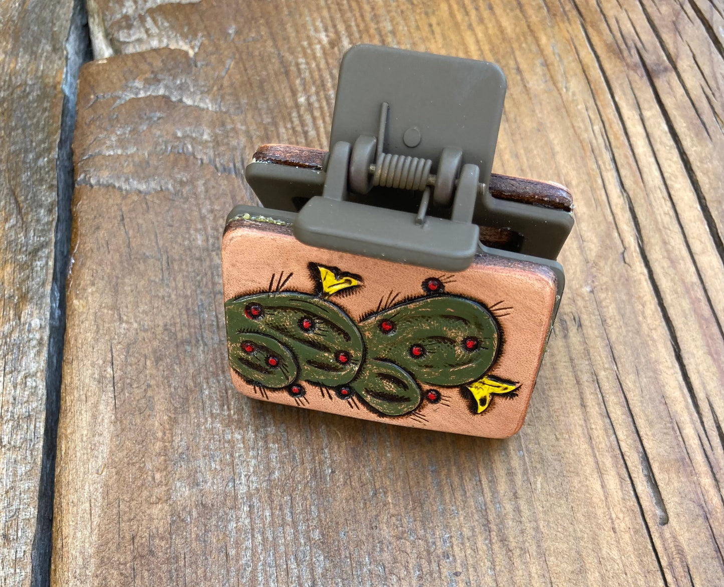 2” Hair clip/Claw clip cactus/green