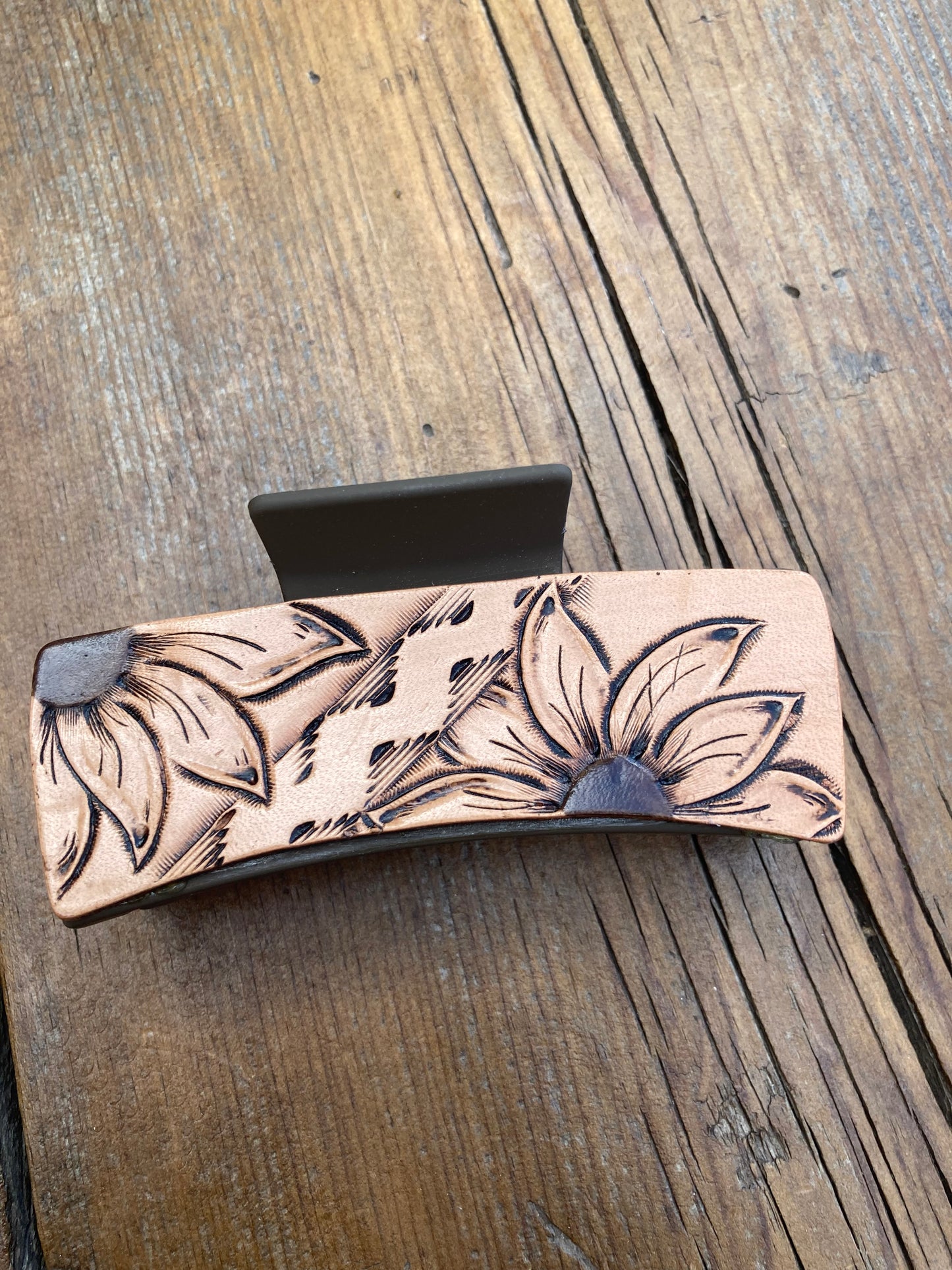 4” Hair clip/Claw clip with 2 sunflowers