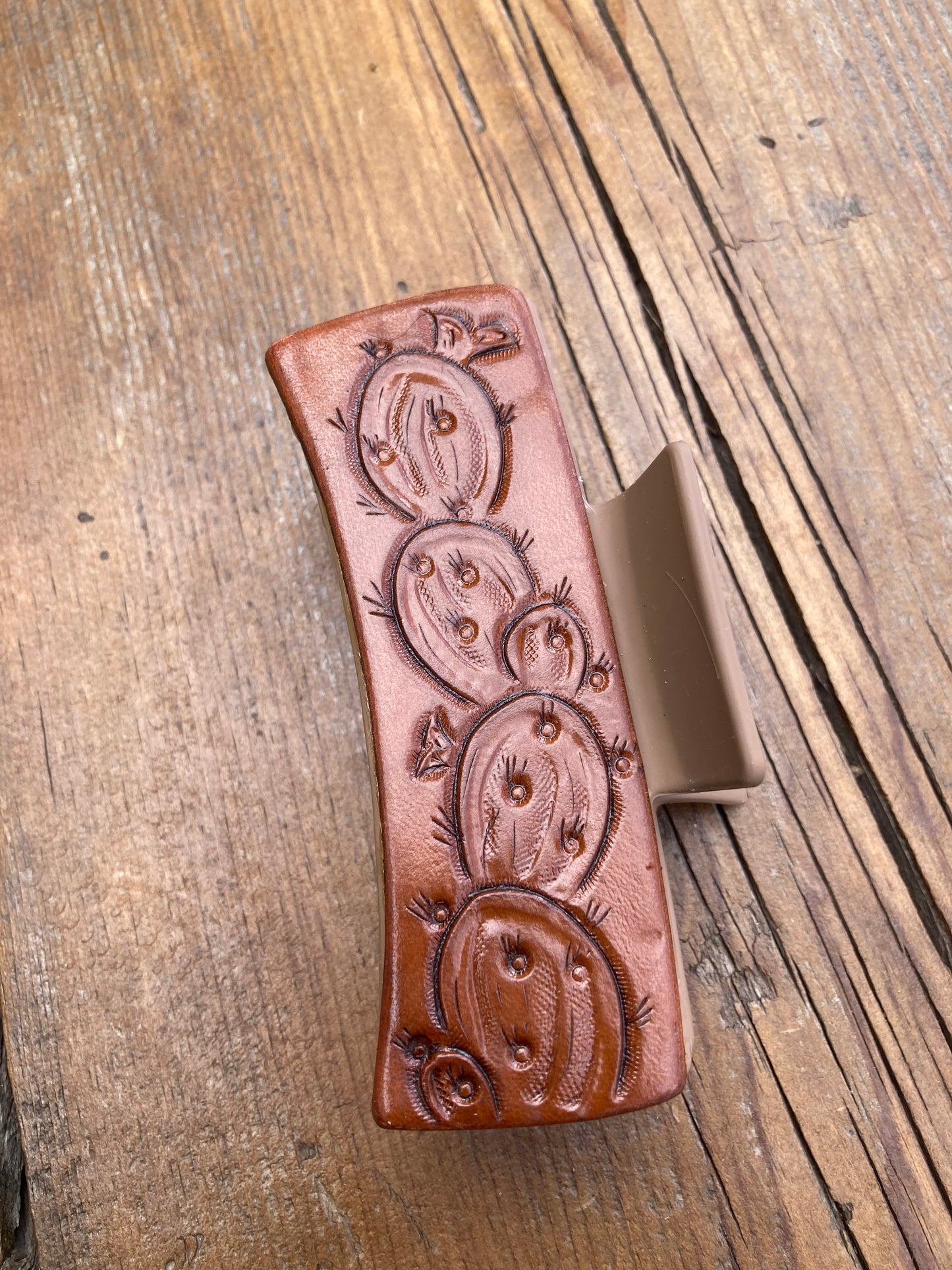 4” Hair clip/Claw clip with cactus