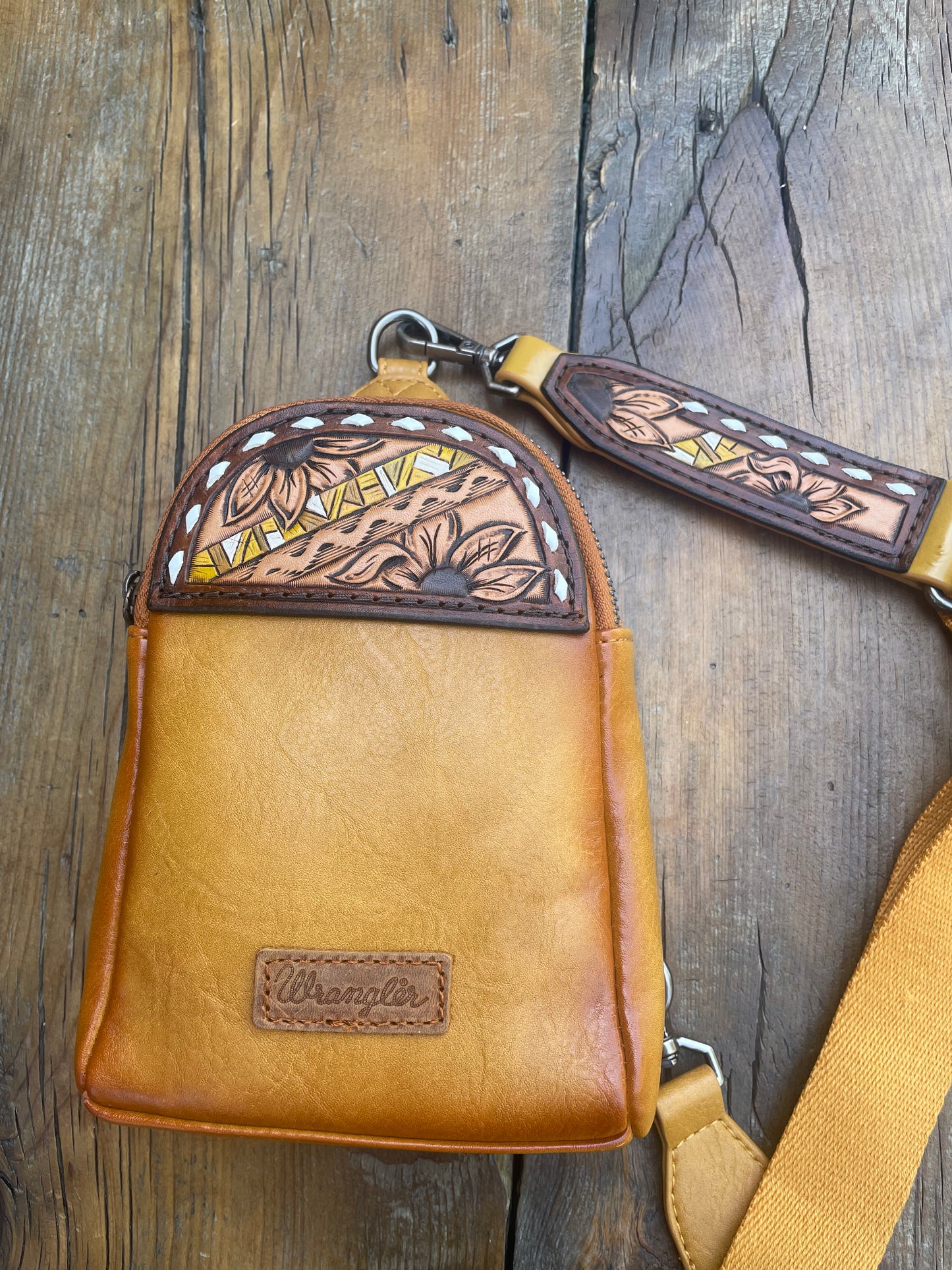 Small sling crossbody bag - yellow