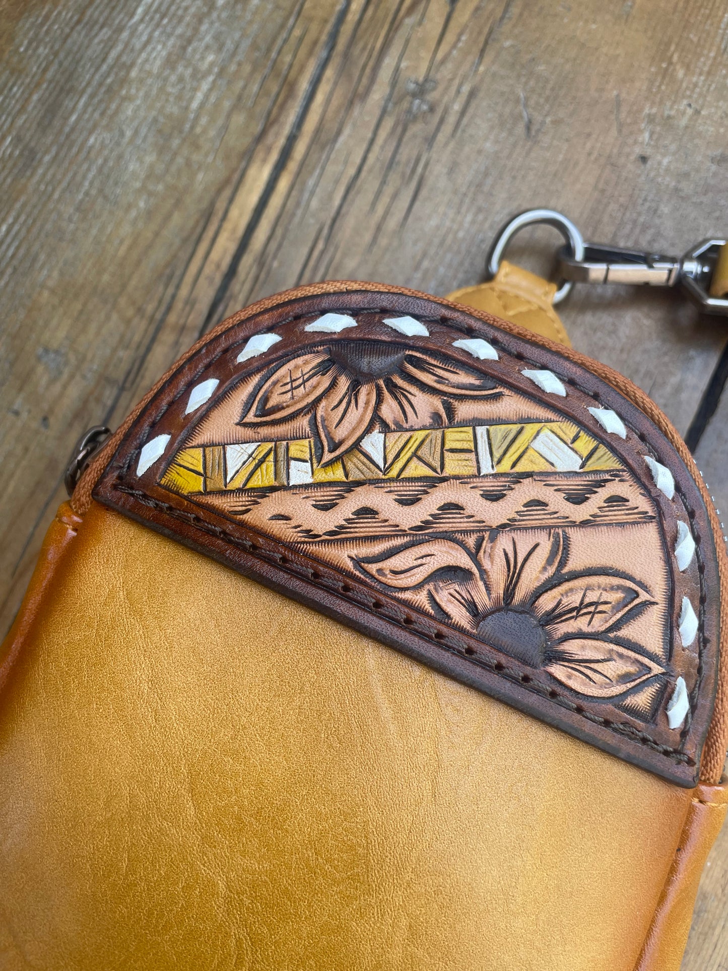 Small sling crossbody bag - yellow