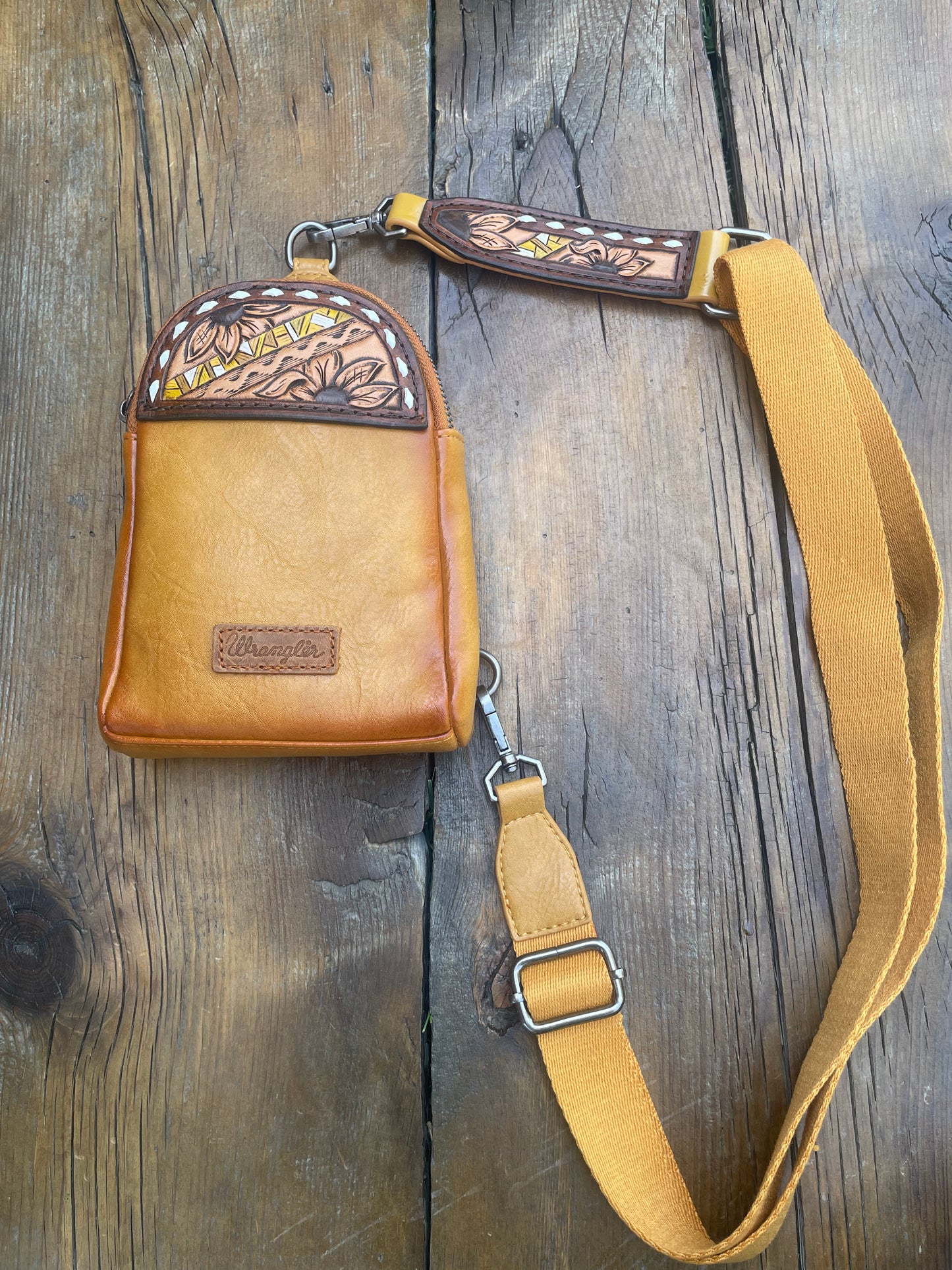 Small sling crossbody bag - yellow