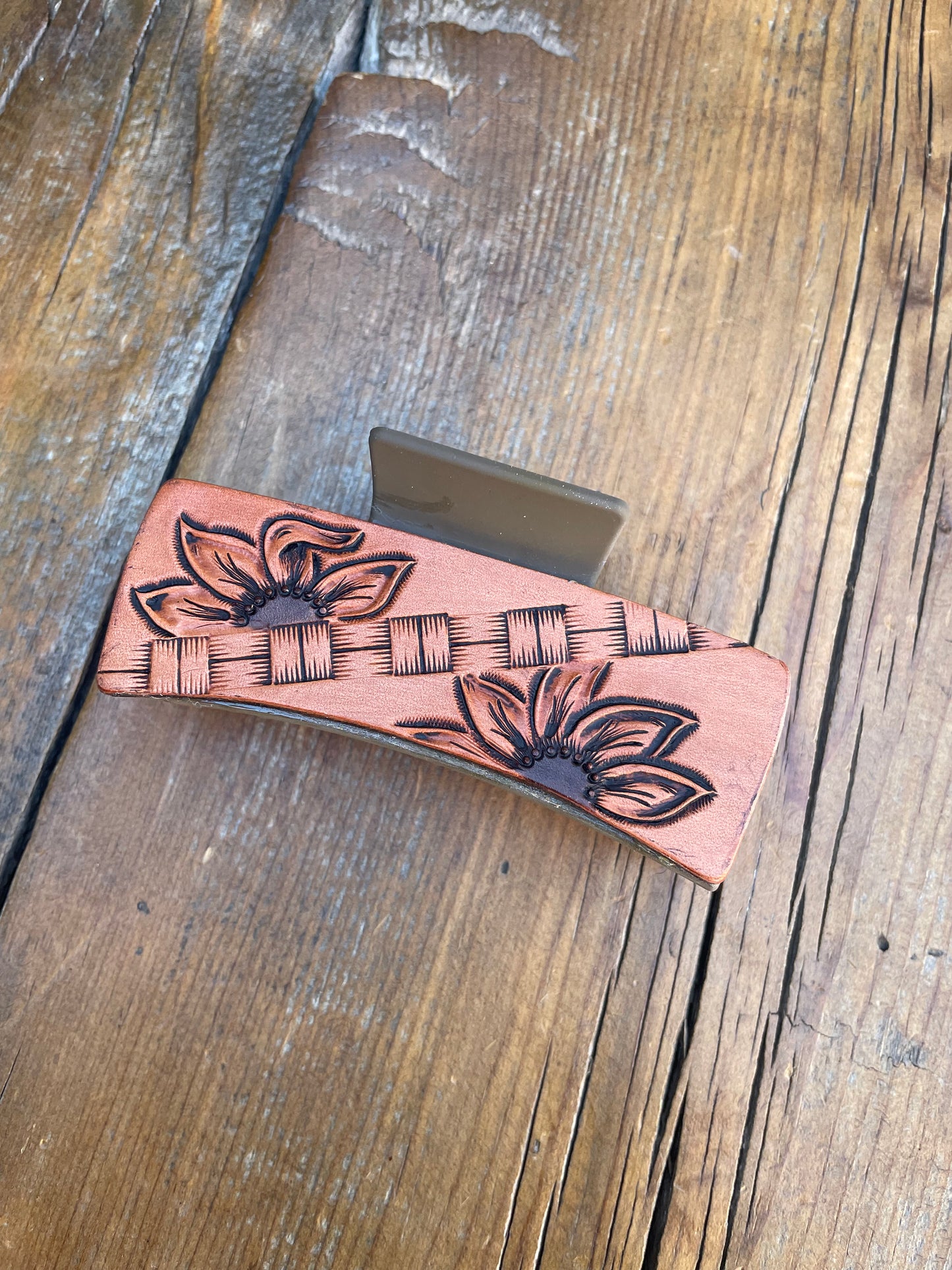 4” Hair clip/Claw clip with 2 sunflowers