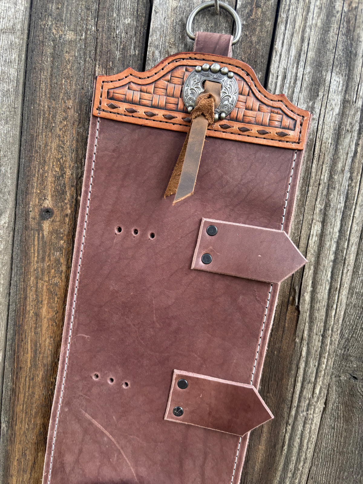 Buckle holder dark brown 10 spots