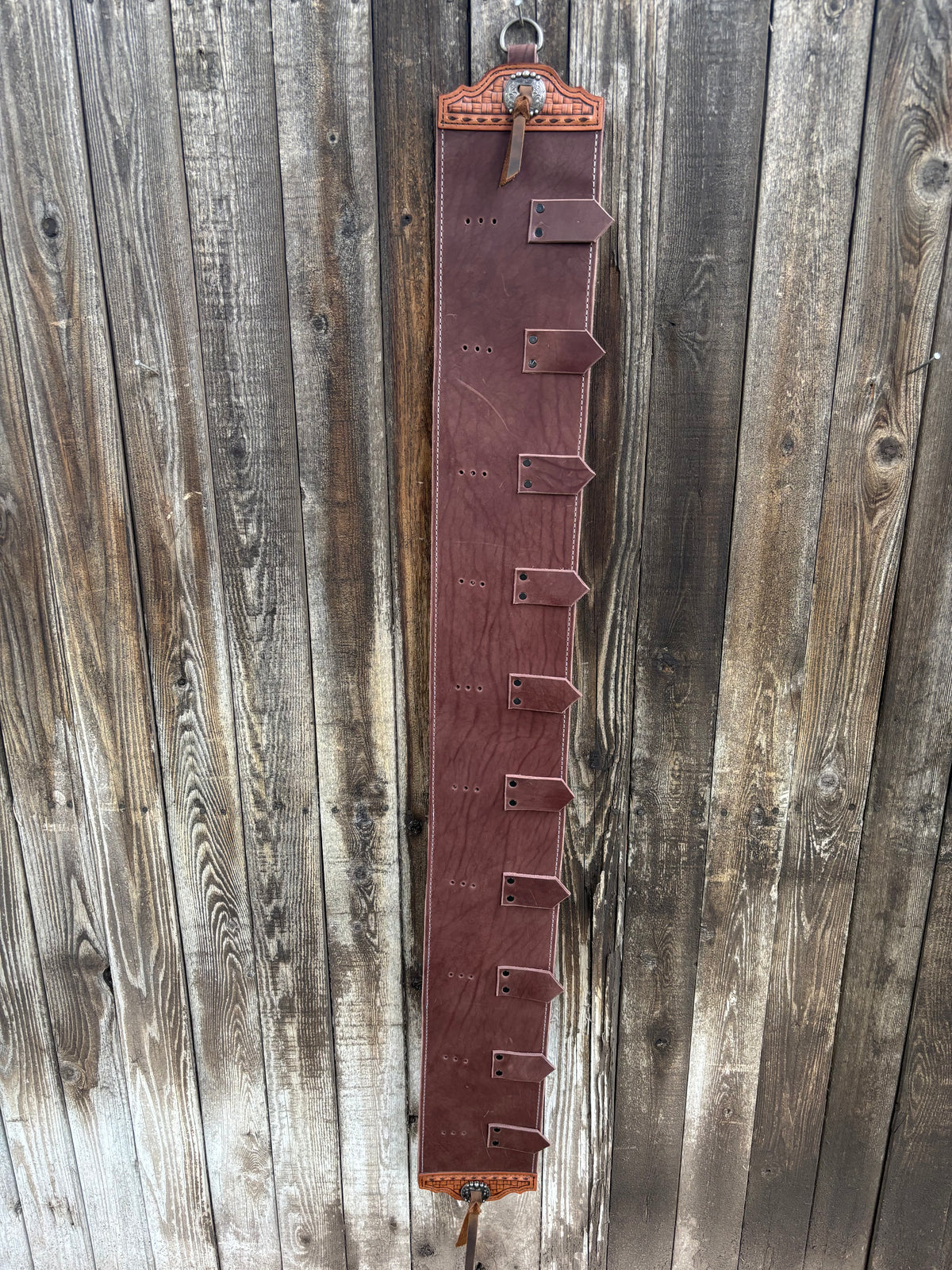 Buckle holder dark brown 10 spots