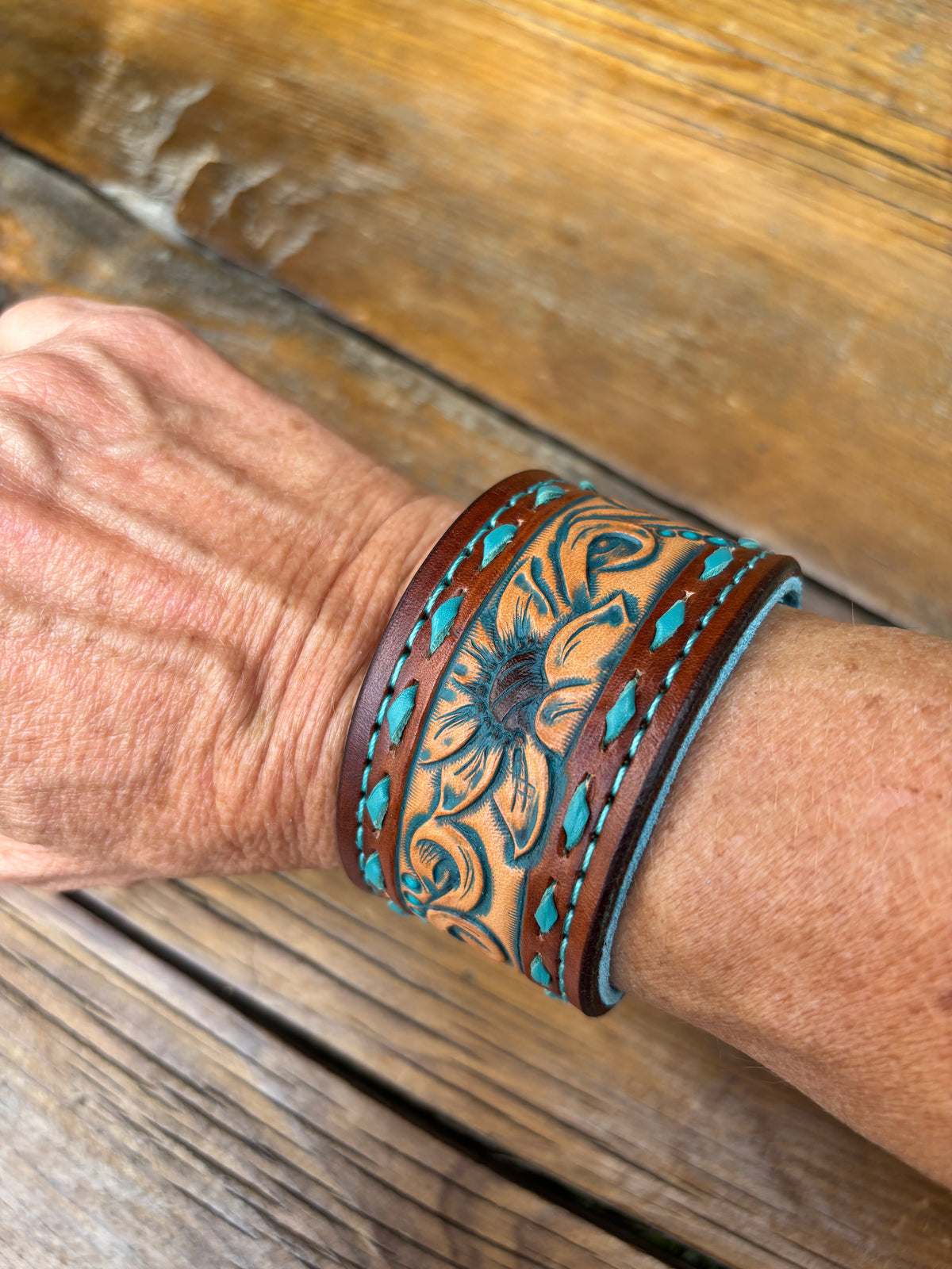 Leather cuff bracelet