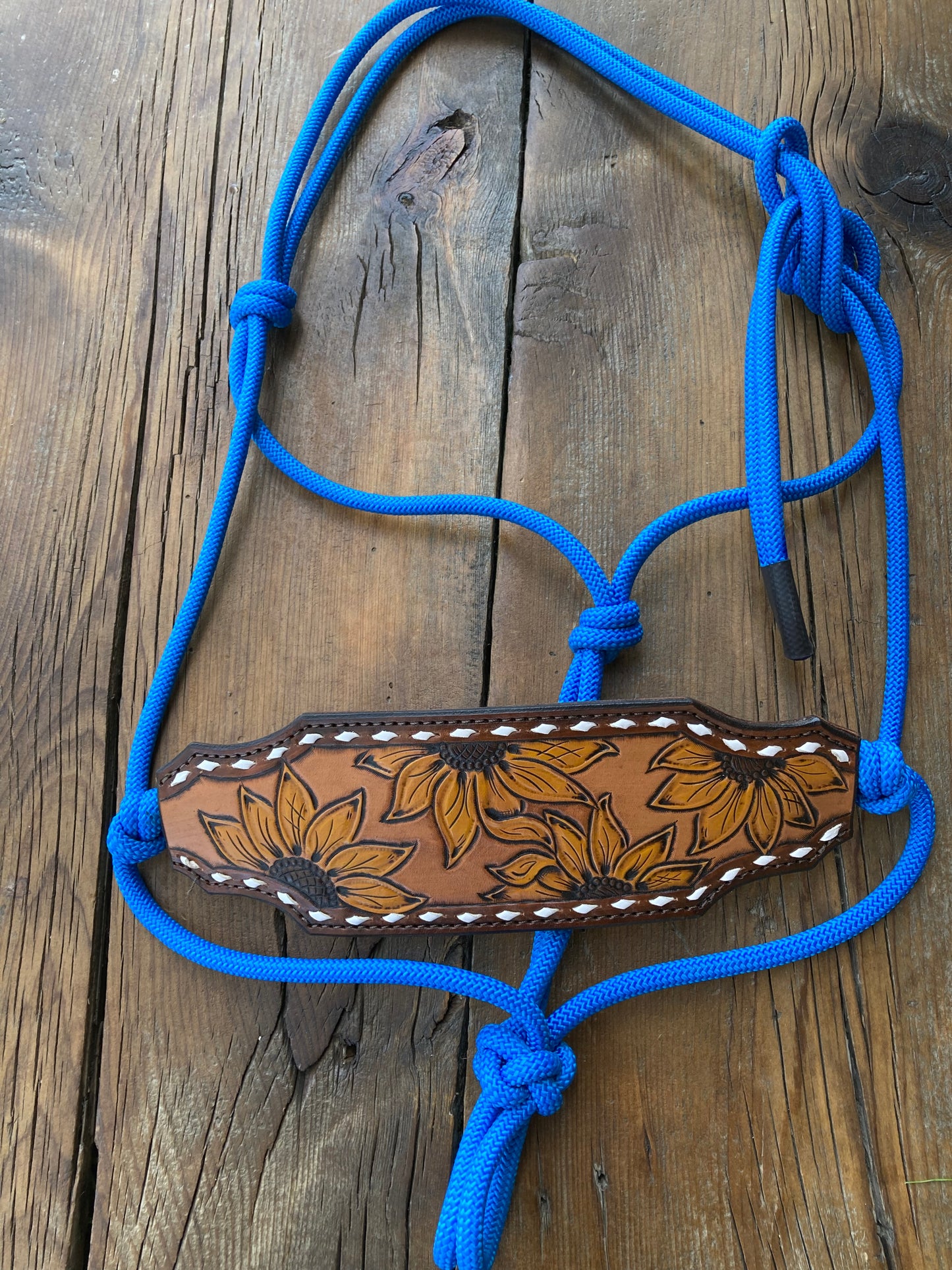 Sunflower Rope Halter - Blue