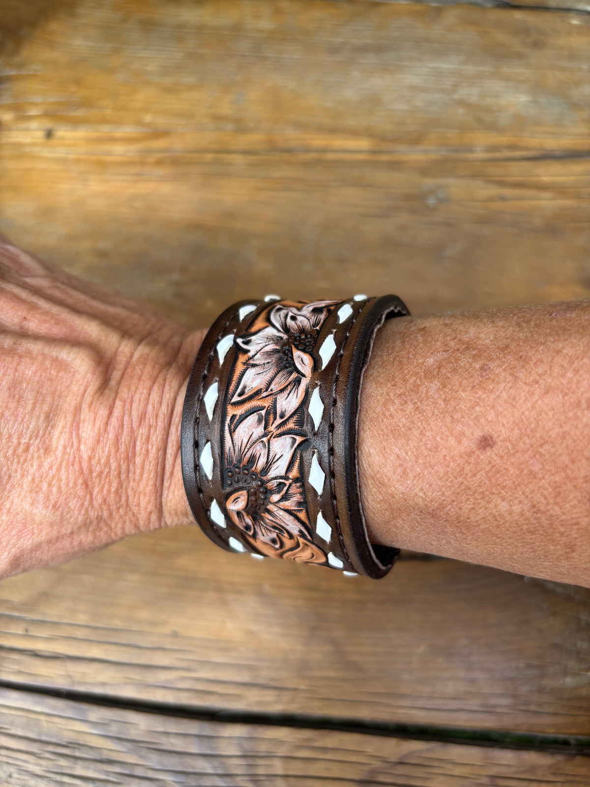 Leather cuff bracelet