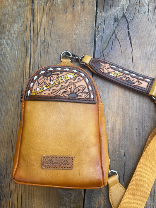 Small sling crossbody bag - yellow