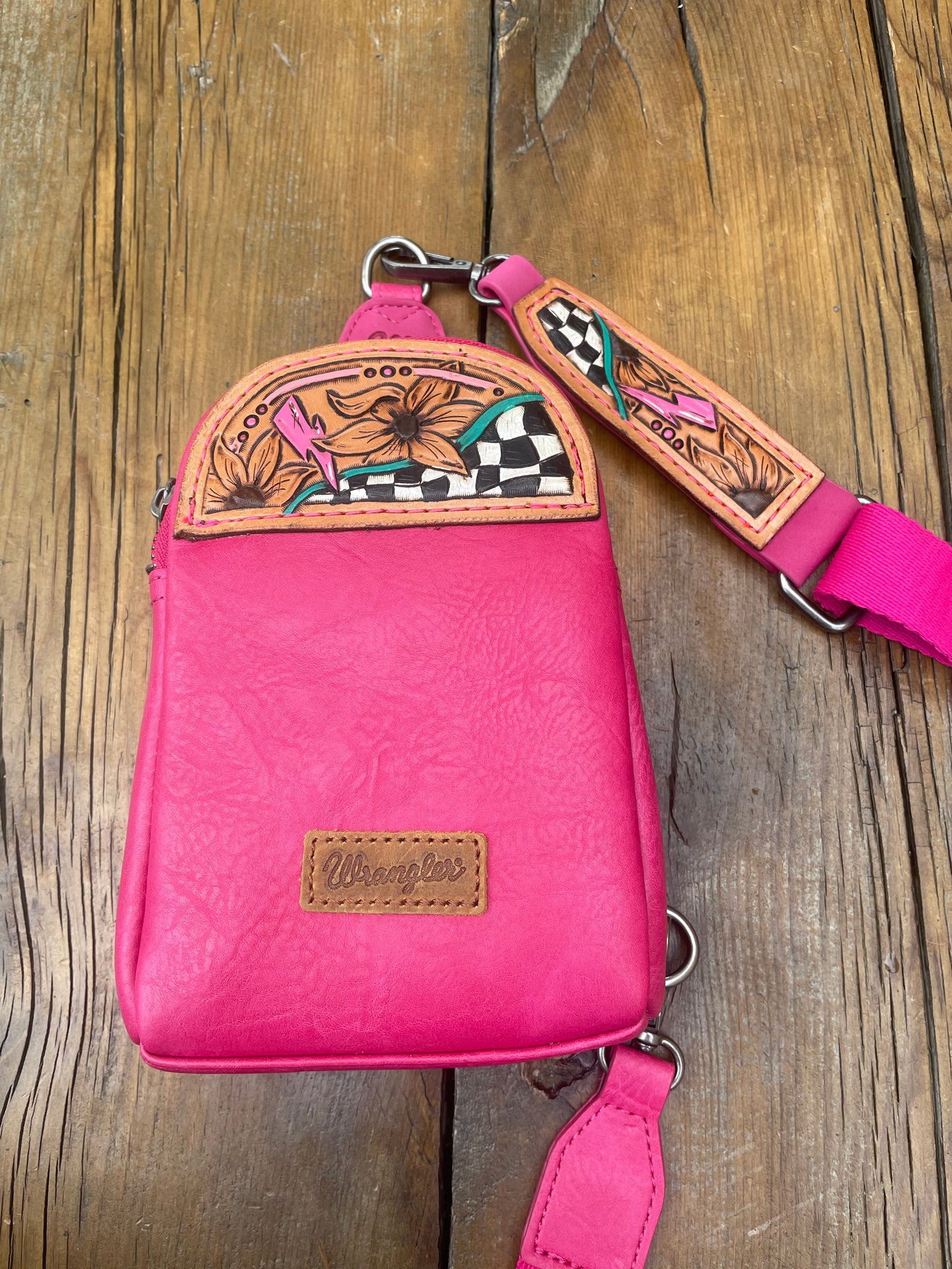 Small sling crossbody bag - pink