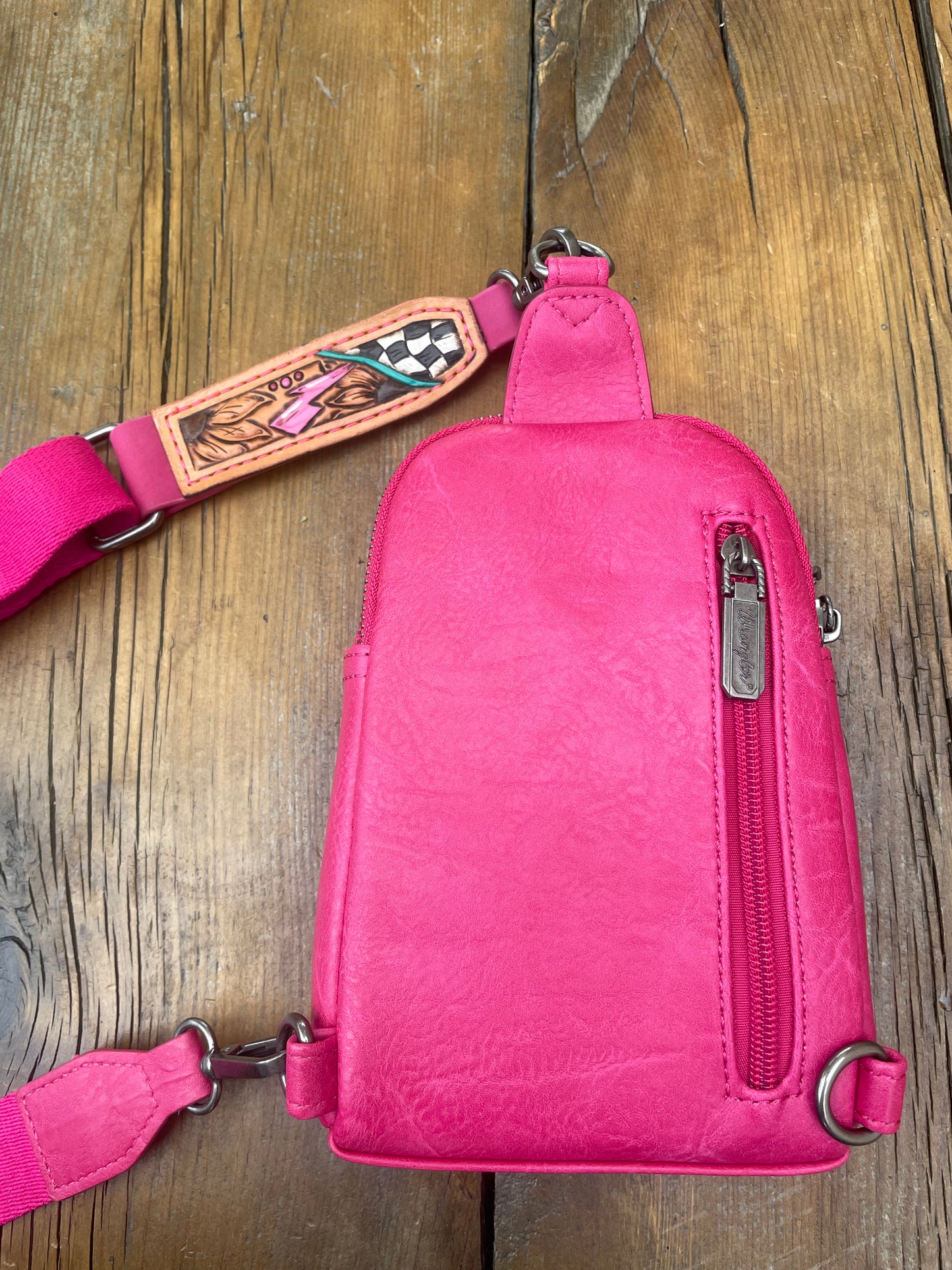 Small sling crossbody bag - pink