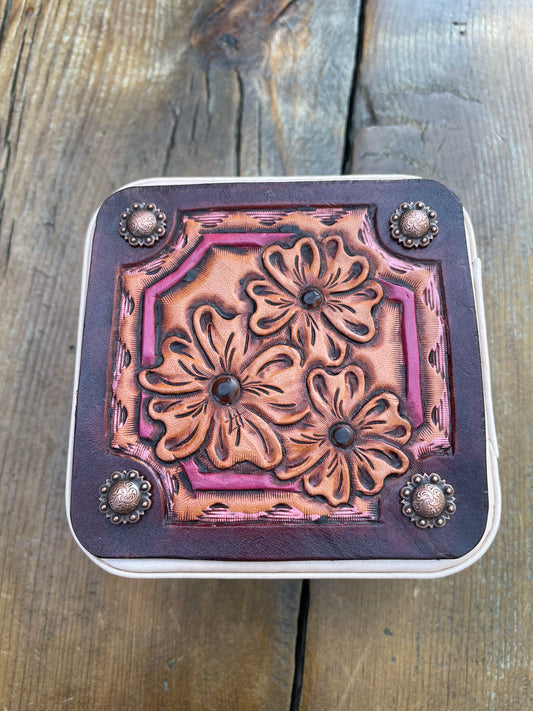 Mini Travel Jewelry Box pink