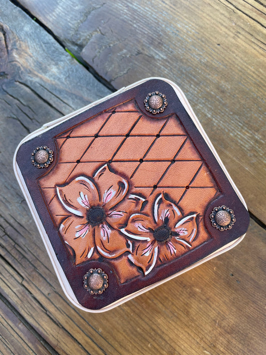 Mini Travel Jewelry Box pink