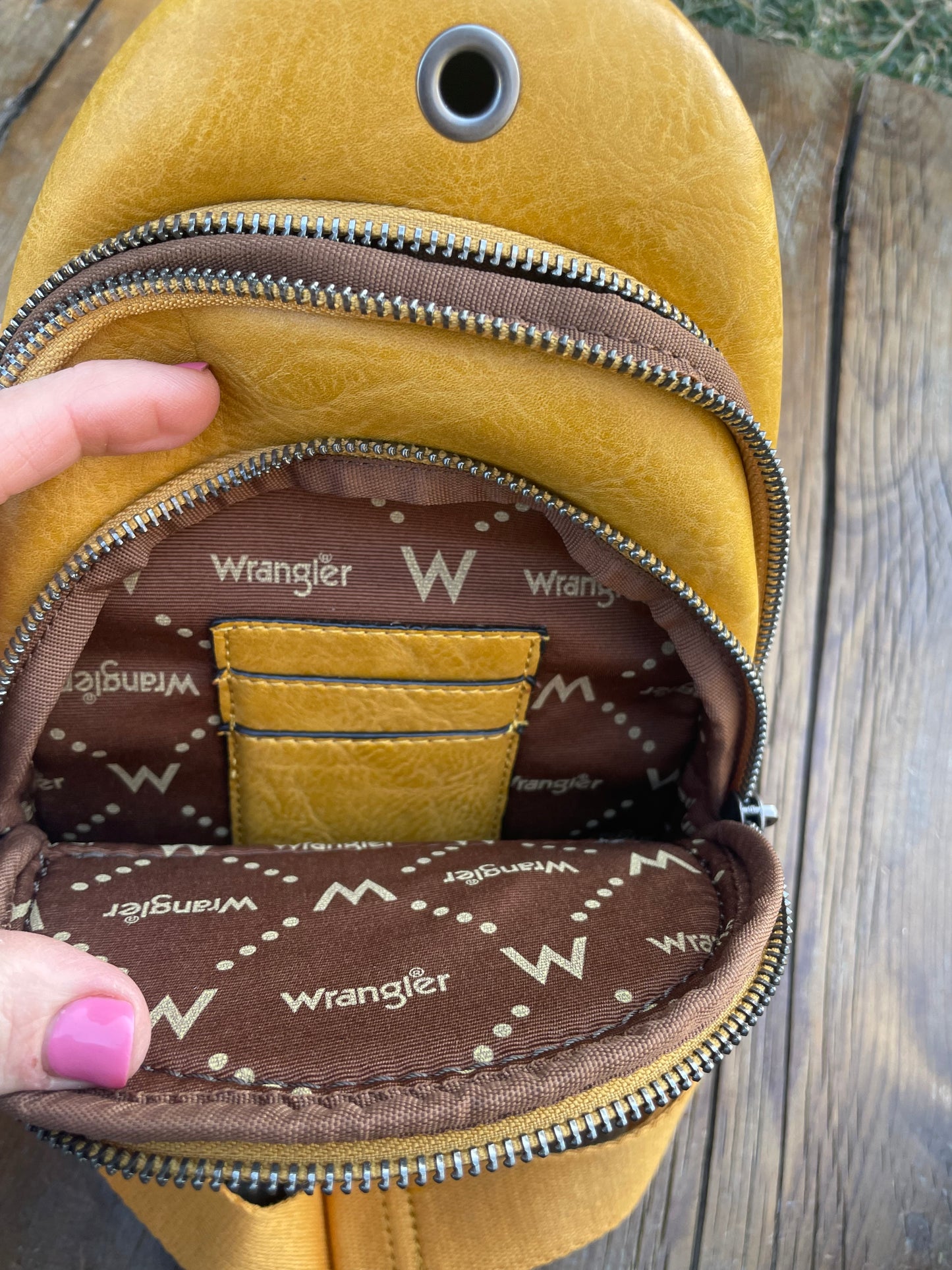 Sling crossbody bag - yellow sunflowers