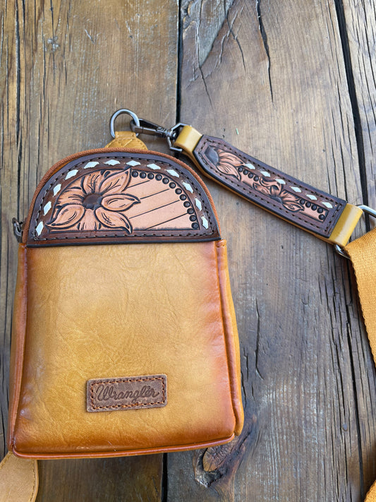 Small sling crossbody bag - yellow