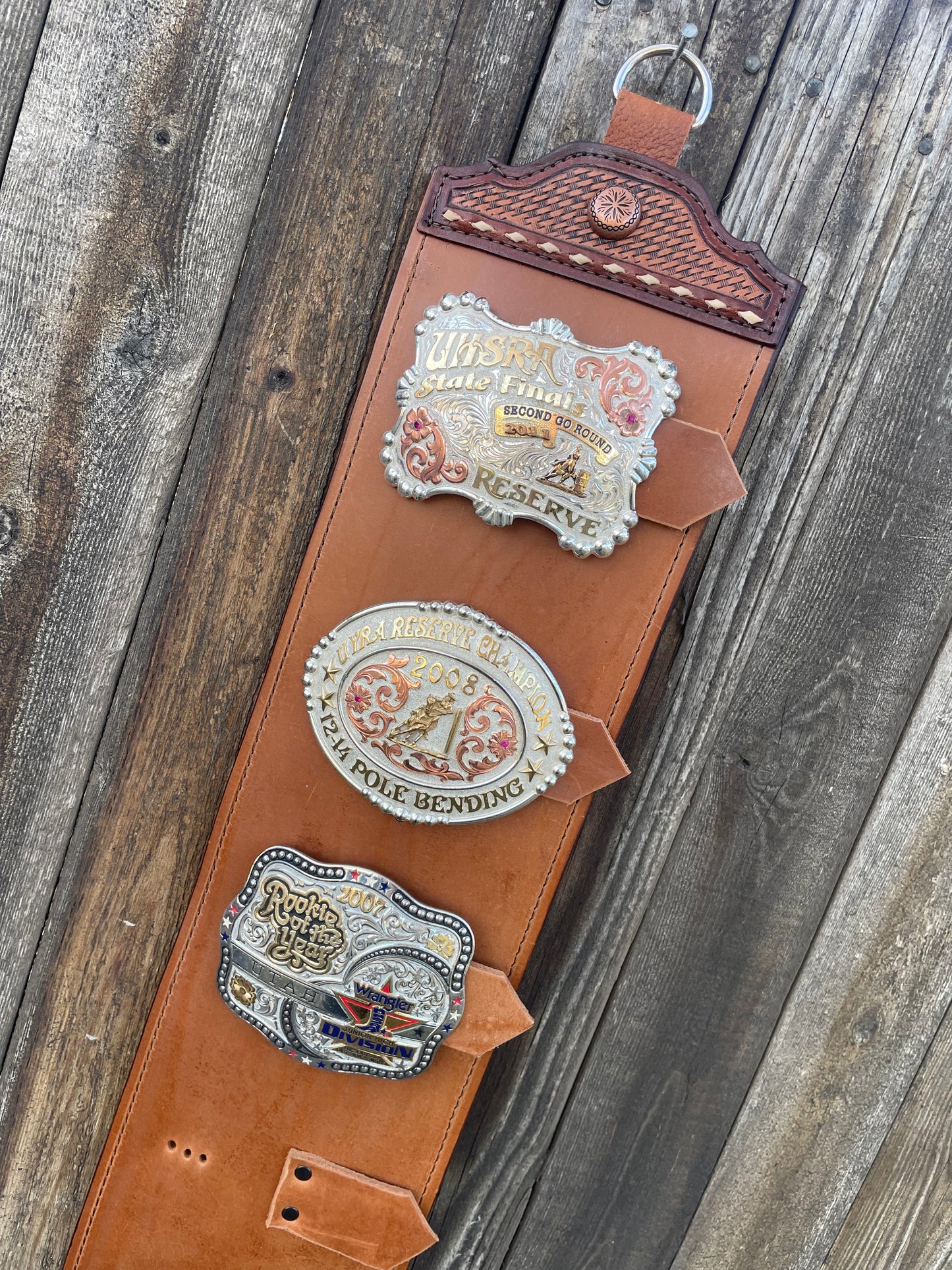 Buckle holder brown 5 spots