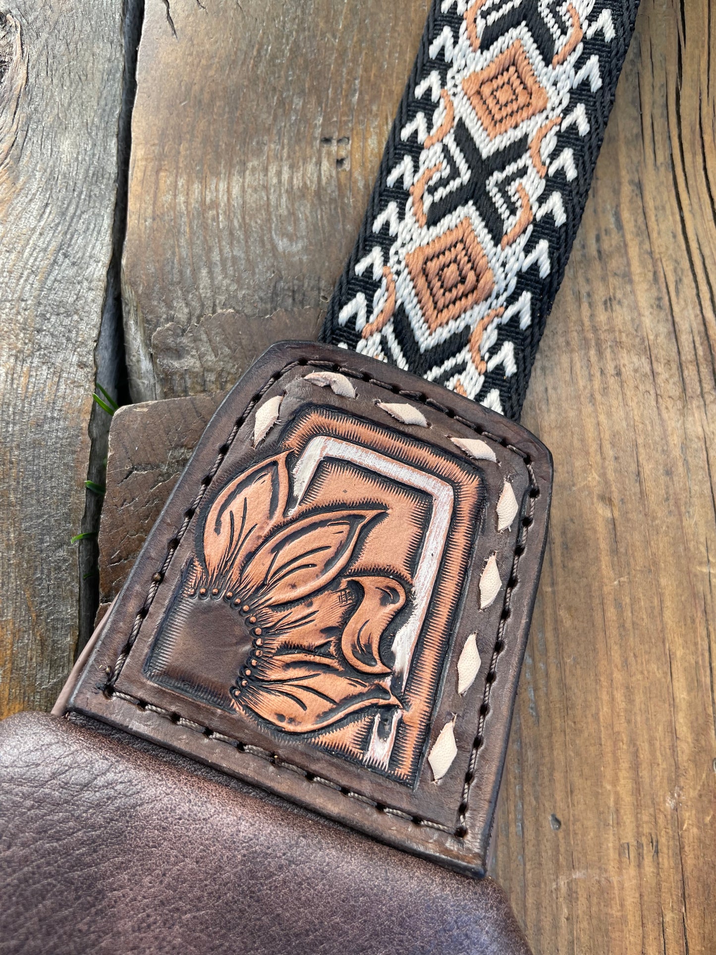 Sling crossbody bag - dark brown