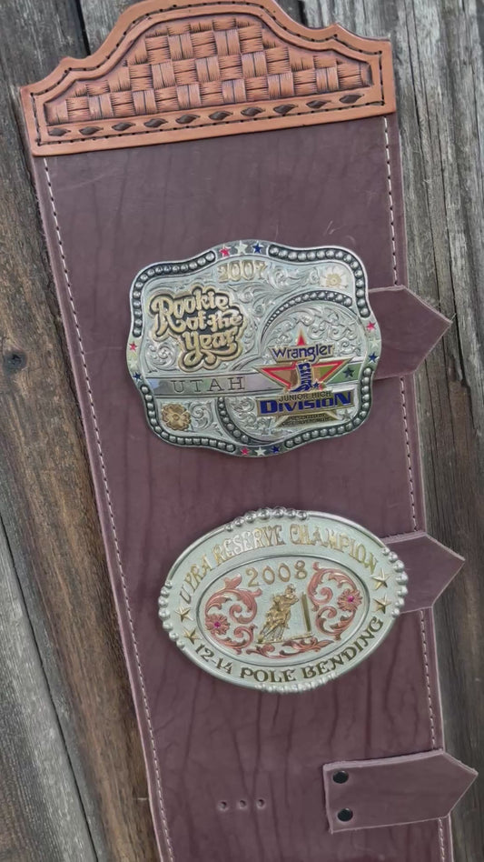 Buckle holder dark brown 5 spots