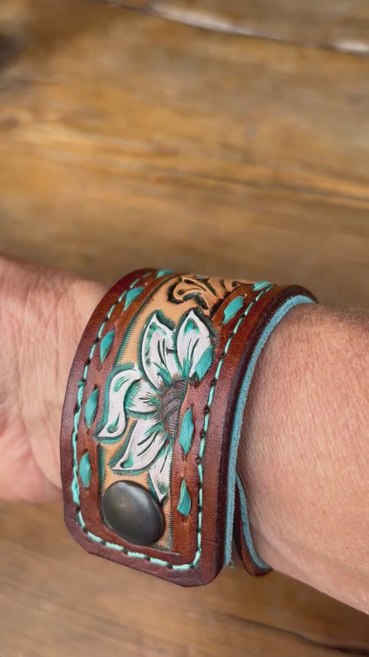 Leather cuff bracelet