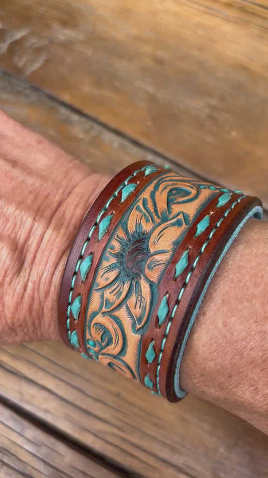 Leather cuff bracelet