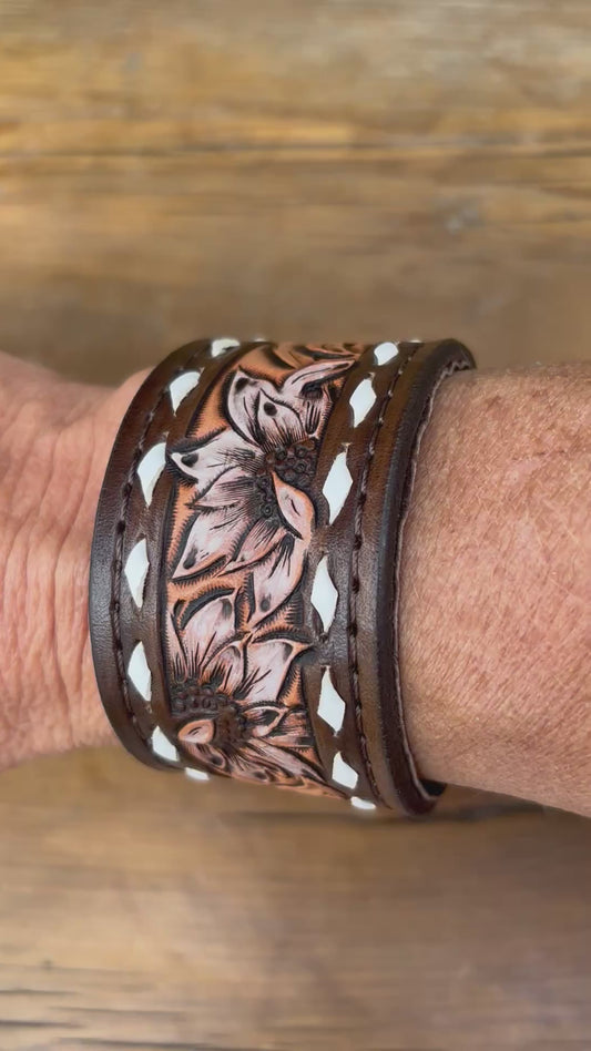 Leather cuff bracelet