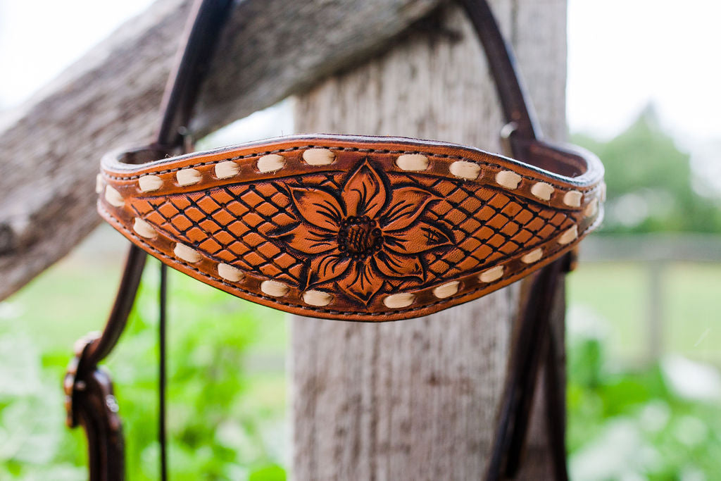 Floral Headstall - Flower